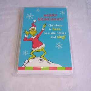 Dr. Seuss Image Art Boxed  Grinch 24 Pack Christmas Cards NWOT